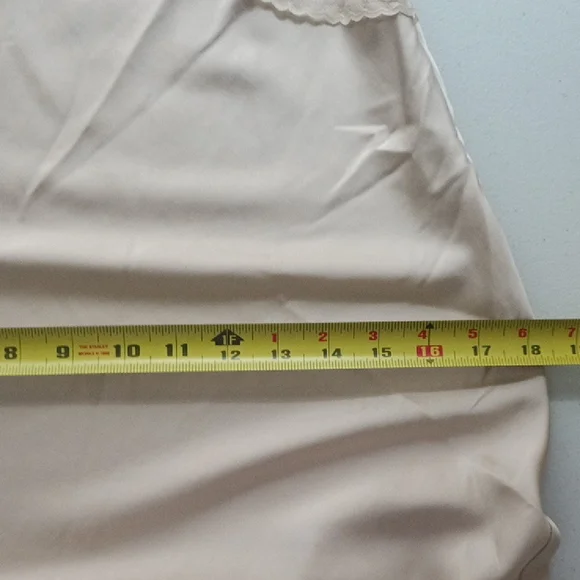 Abercrombie & Fitch Cream Satin Lace Midi Maxi Slip Dress Side Zipper Size XS - Picture 13 of 14